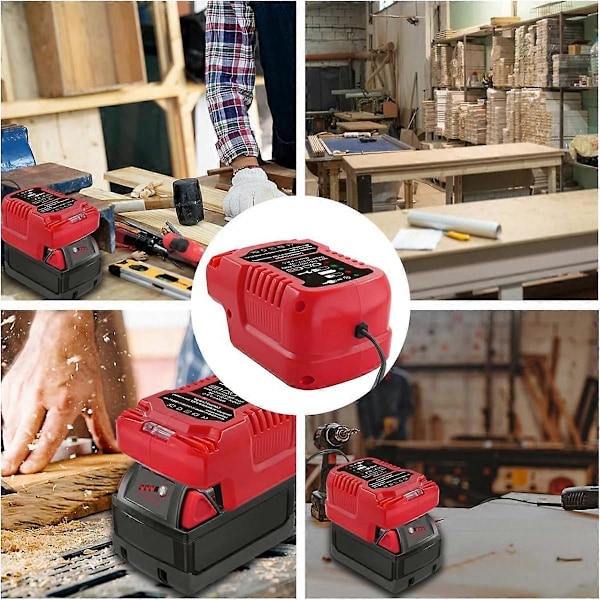Erstatnings Mini Oplader til Milwaukee M18 18V Batteri 1/4 Størrelse af For-Original til 48-11-1850 48-11-1840 48-11-1815 EU Stik