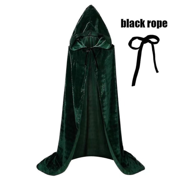 Sanderson Sisters Cape Mary Sarah Winifred Kostym Jul Vuxna Barn Medeltida mantel W W Green Length 140cm*Hocus Pocus 2