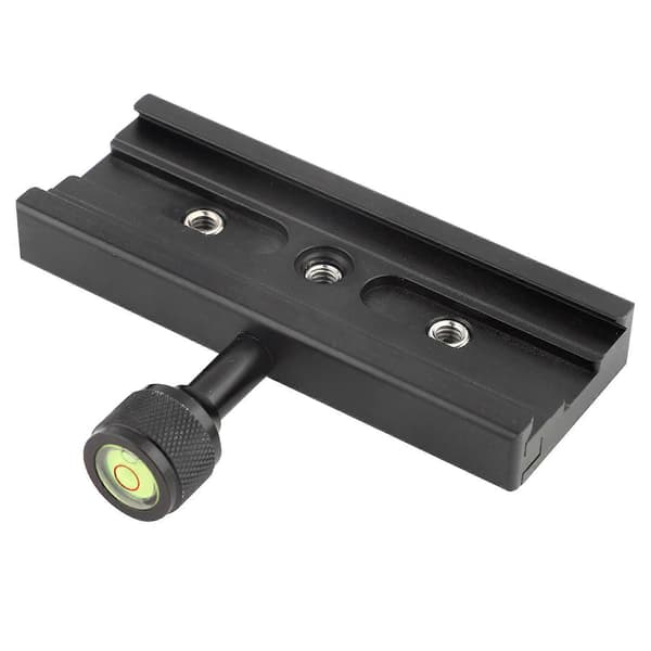 Sort QR-120 Klemmeadapter til Quick Release Plade 1/4\" 3/8\" til Arca SWISS RSS Tripod