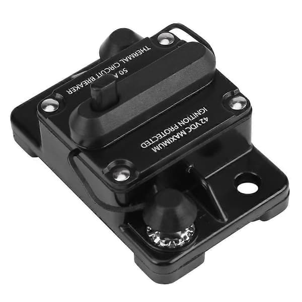 DC12V-42V Bil Stereo Audio Inline Strømbryter Manuell Reset (50A)