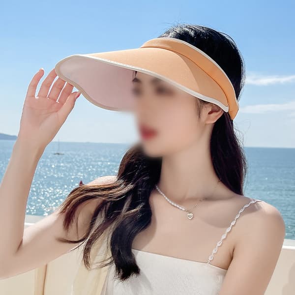 Storbrättad solskärm - Dam sommar UV-skydd hatt
