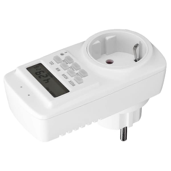 16A Vægstik Timer Digital Programmerbar Lys Ventilator Apparat Cyklus Timer Stik Automatisk Sluk 90