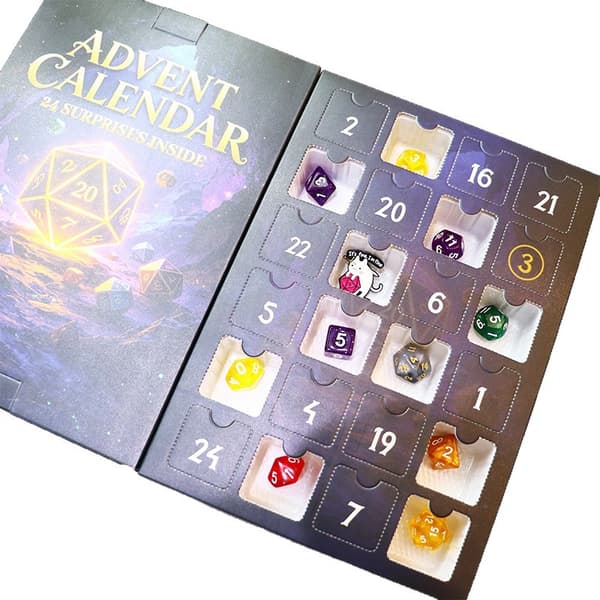 2026 Julekalender Blind Box - Terning Dungeons & Dragons Terning 24-Nummer Nedtellingskalender dinosaurs