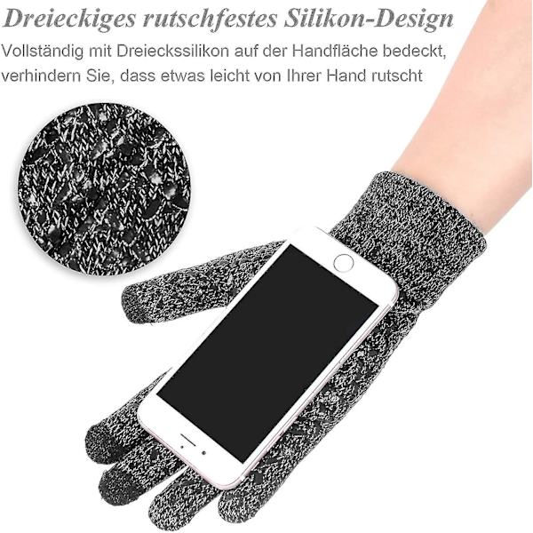 Herr Dam Vinterhandskar Pekskärm Varm Stickad Finger Sport Varm M