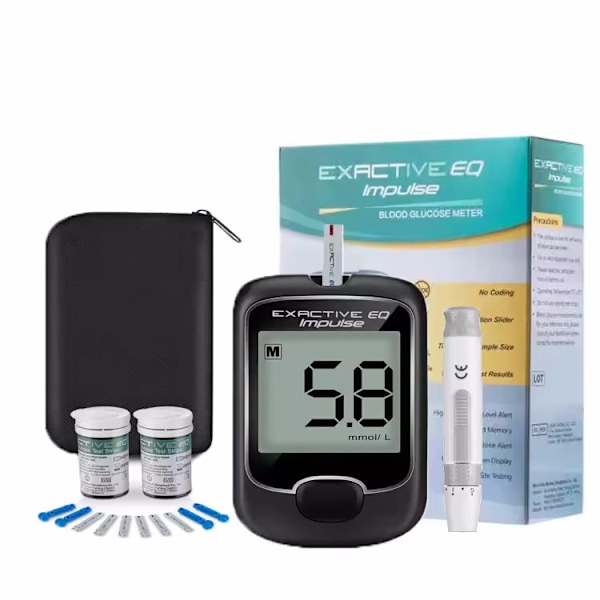 Blodsukkermåler Diabetes Test Kit Blodsukkermåler med Teststrimler