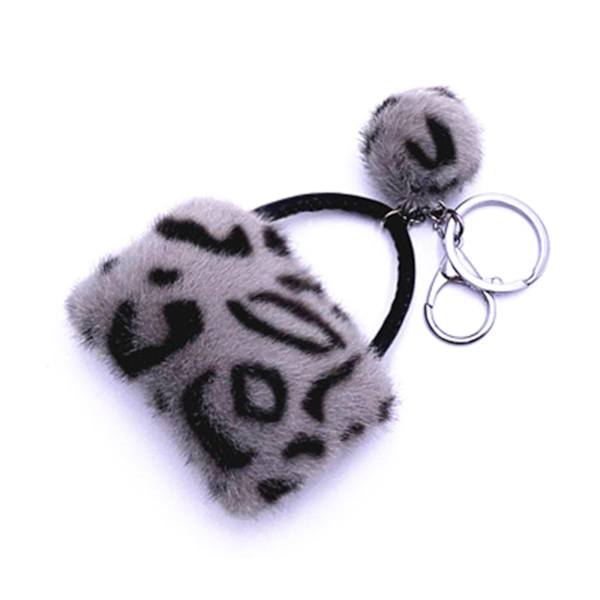 Liten Tote Charm Mini mjuk plysch prydnad Gray