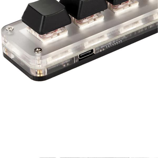 Rød Switch Makro Tastatur Plug and Play Ergonomisk Tilpassede Knapper USB Mini Tastatur til Desktop PC 4 Taster