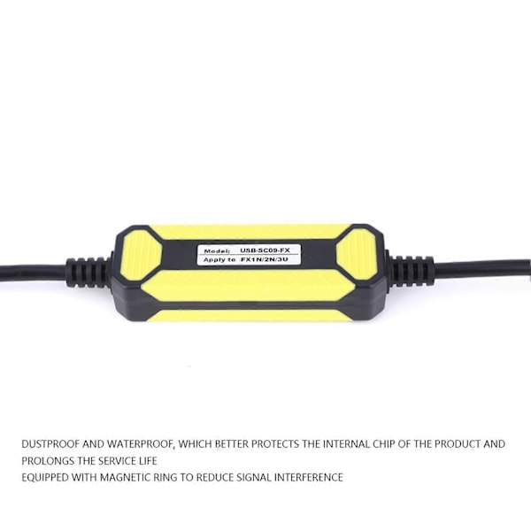 Ohjelmointikaapeli Mitsubishi FX1s 1n 2n 3U FX -sarjan PLC:lle USB-SC09 FX 2,5 metriä