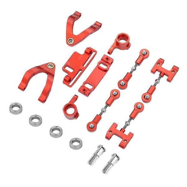 Styrekopp i metall Øvre Nedre Svingarm Styreskyve Dreieblokk for D12 1/10 RC Bil Oppgradering