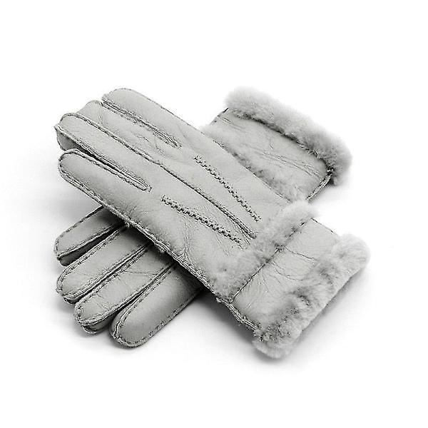 Fårskinn Vintervante Handskar För Kvinnor Män Äkta Cashmere Päls Varm Style3