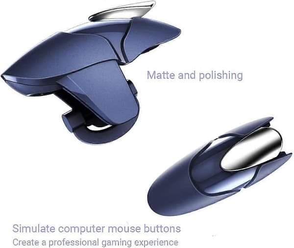 Spilcontroller Universal Mobiltelefon Trigger Gamepad Mobil Joystick, Blå Haj