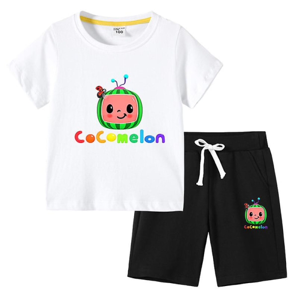 Cocomelon barn T-shirt kortärmad set white 120cm