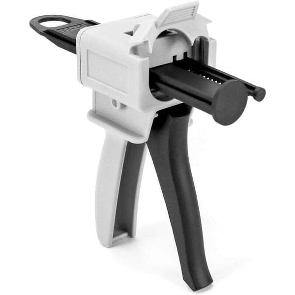 50 ml epoxylimdispenser. Limpistol. 10:1-förhållande. Statiskt blandningsmunstycke.