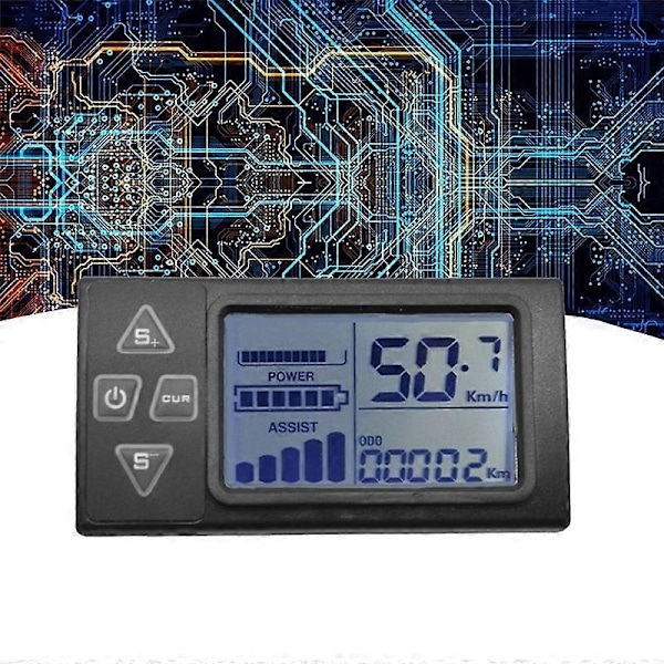 24V 36V 48V 60V S861 LCD Ebike Display Instrumentpanel Mätare för Elektrisk Cykel BLDC Kontroller Kontrollpanel