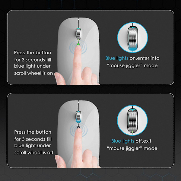 Mouse Jiggler Anti-Hibernate Auto-Move Cursor Virtuel Trådløs Bluetooth Mus Forhindrer Computerlås