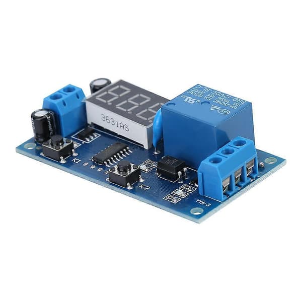DC 12V Cykel Fördröjningstimer Switch Justerbar Relämodul Kort Oändlig Loop med LED-Display