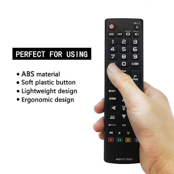 AKB73715603 Fjernkontroll for LG TV Ergonomisk Erstatning TV-kontroller