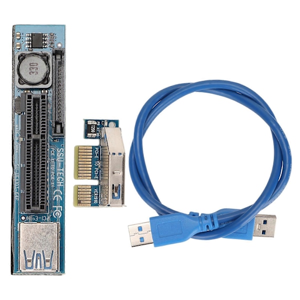 PCIE Förlängningskabel Integrerad Strömförsörjning Guldpläterade Kontakter Fint Utförande PCIE Förlängning