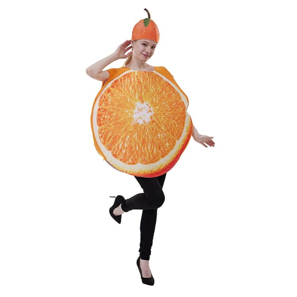 Halloween Vuxen Rolig Cosplay Frukt Grönsakskostym Banan Carnival Dress Up Outfit Parfest Purim Fancy Dress Scenshow orange