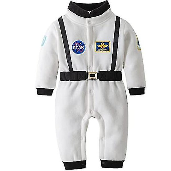 Baby Toddler Astronaut Kostym Rymddräkt För Pojkar Flickor White 90