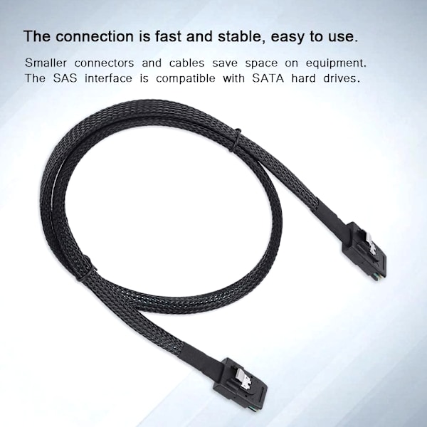 Cabled EConn Internt Mini SAS 36-ben til SFF-8087 Kabel i Sort Mini SAS 36-ben til SFF-8087