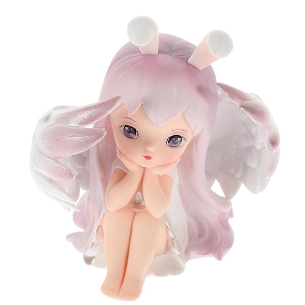 Bordplade Engel Figur Dekorativ Pige Engel Ornament Vinyl Engel Statue Kage Dekoration