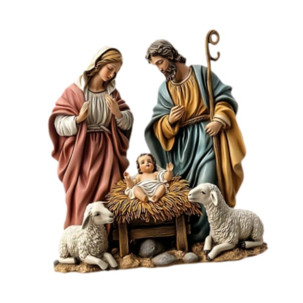 Julkrubba Figur Jesus Samlarfigur för Gåva Kontor