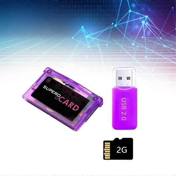 Til SuperCard Mini Micro-SD Kort Adapter+2GB Hukommelseskort til GBA SP GBM IDS NDS NDS Lite Spil Cartri