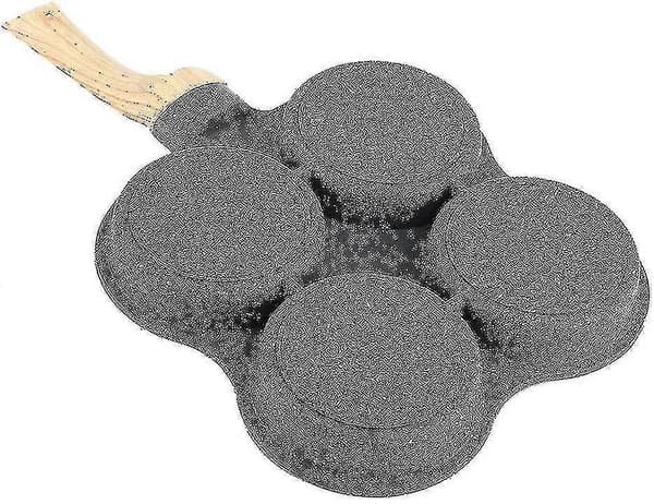 Eggpanne Stekepanne Omelettpanne, 4 Hull Omelettpanne Non-stick Stekepanner