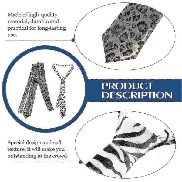 Pakke med 2 Herre Animal Print Slips Cool Cheetah Leopard Zebra Slips