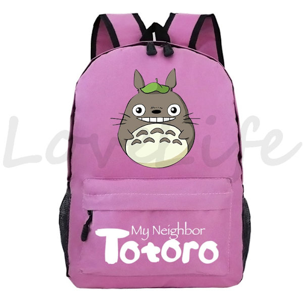 Min granne Totoro Ryggsäckar Anime Ryggsäck Mochila Pojkar Flickor Tecknade Skolväskor Studenter Bokväska Teenage Laptop Reseväska style 7