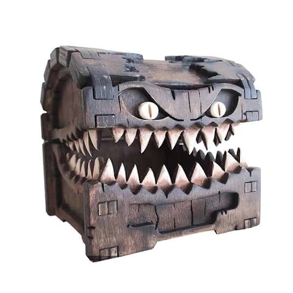 Devil Box Opbevaring Træ Splejset Byggeklodser DIY Farvet Graffiti Håndværk Dekoration