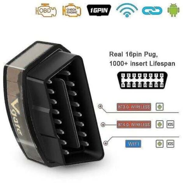 2022ny Vgate Icar Pro Wifi Ios Obd2 Scanner Elm327 Bluetooth 4.0 Obdii Auto Diagnostisk Værktøj