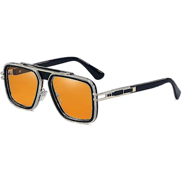 Firkantede Aviator Solbriller For Kvinner Menn Retro Aviator Solbriller UV Beskyttelse Designer Pilot 70-talls 80-talls Solbriller-jie