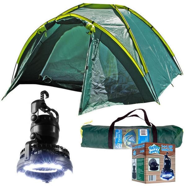 18LED Campingfläkt Tältlampa - Multifunktionell Utomhus Campingbelysning