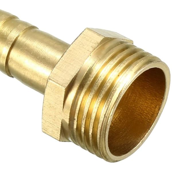 5 stk. messing slangestuds 8 mm modhager x 3/8 PT han adapterstik