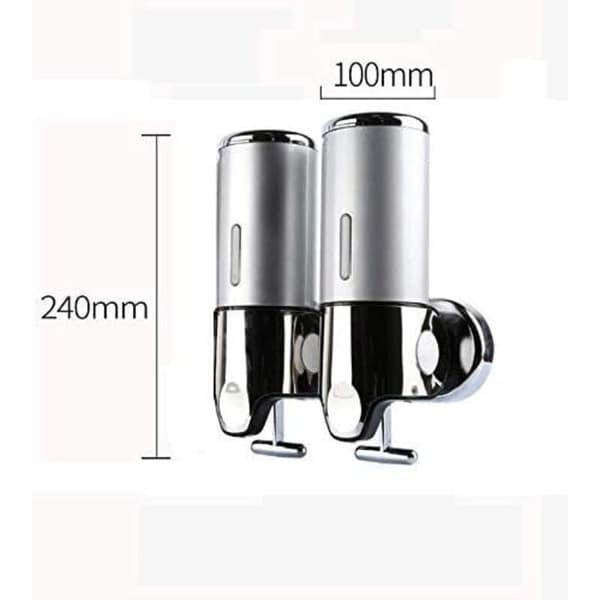 Vægmonteret sæbedispenser - Manuel sæbedispenser til køkken, badeværelse, shampoo, showergel (500 ml)