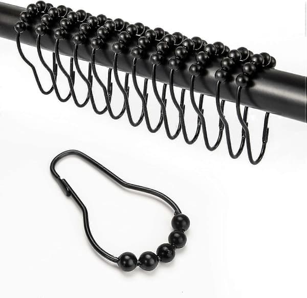 12 st Duschringar, Duschdraperiringar, Duschdraperihållare
