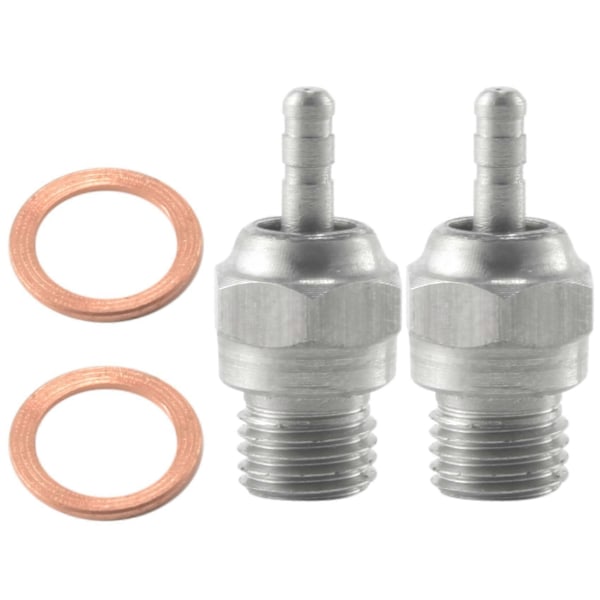 2 stk. Glødeplugger Hot Spark Motordeler Tilbehør for Nitro Truck Erstatt OS RC Bil 70117, N3