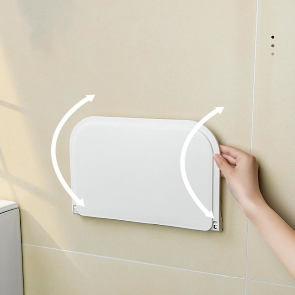 Badeværelse Foldbart Stativ Toilet Væg Håndklæde Opbevaring Praktisk Værktøj Perforeringsfri