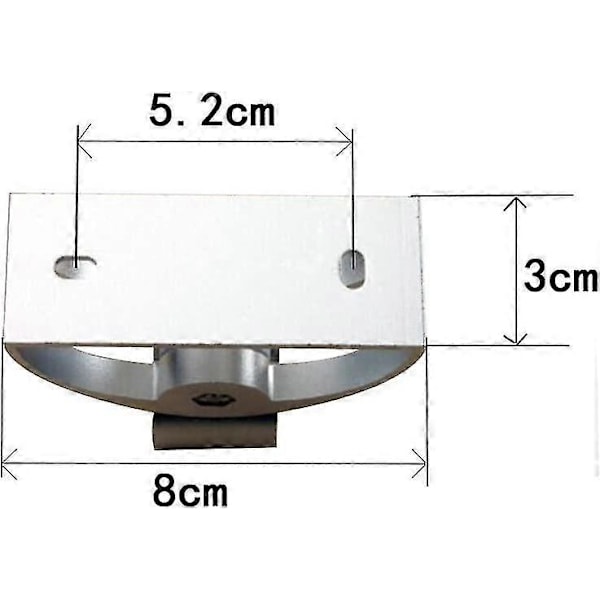 Roterende Dusjhodeholder Skinnende Aluminium DIY Baderom Solid Dusjhodeholder