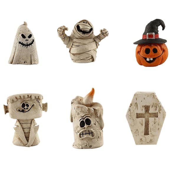 Halloween Spöke Pumpa Figurer Rustik Lysande Resin Spöke