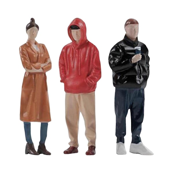 1/32 mittakaavan Stuesy-hartsimallihahmosetti, 3 kpl, kodin sisustus elävien miniatyyridioramamaailmojen luomiseen päivittäiseen käyttöön
