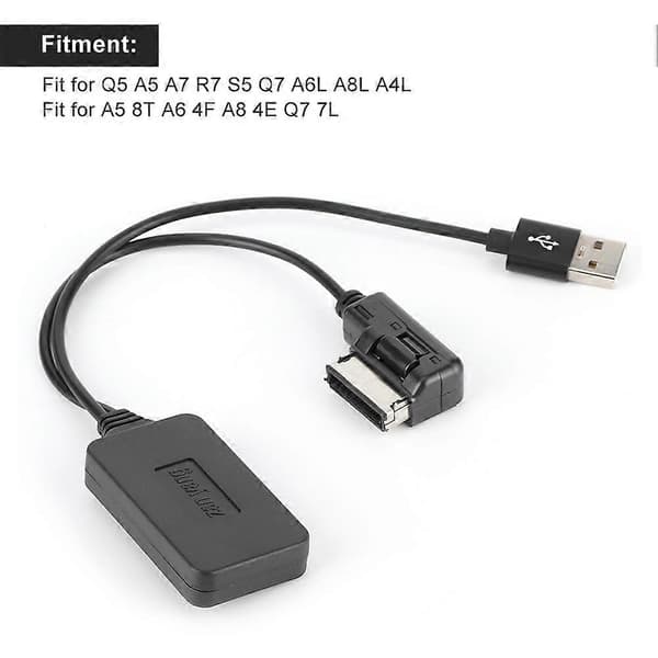 AMI MMI Bluetooth Adapter Aux Kabel med USB Strømforsyning Passer til A5 8T A6 4F A8 4E Q7 7L