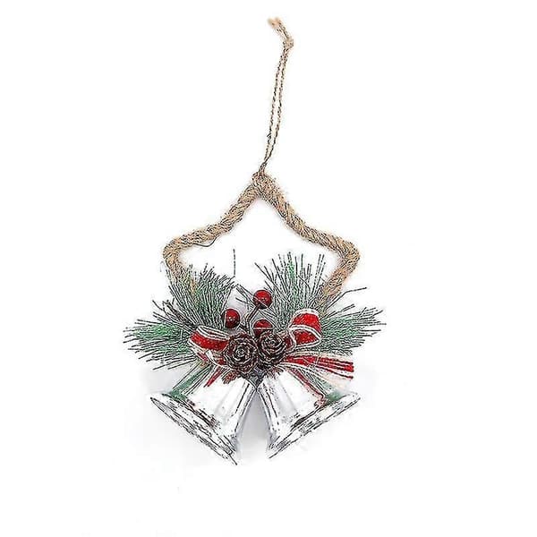 Julklockor Hängande Ornament Dörrkrans (silverfärgad) (3 st)