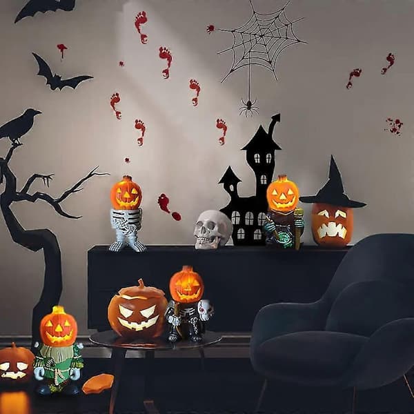 Halloween Glødende Græskar Ridder, Halloween Græskar Ridder Statue, Græskar Ridder Statue Halloween