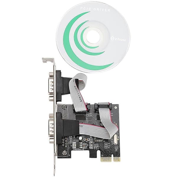PCI-E PCI Express til Dobbel Seriell DB9 RS232 2-port Kontroller Adapterkort