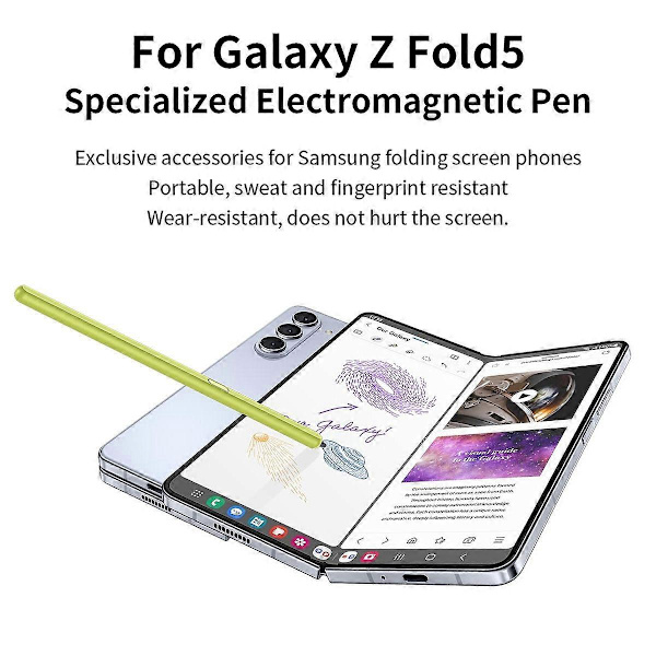 Tyyppi A Stylus -korvauskynä Samsung Galaxy Z Fold5 5G/Fold6 5G -puhelimelle, sähkömagneettinen kynä (ilman