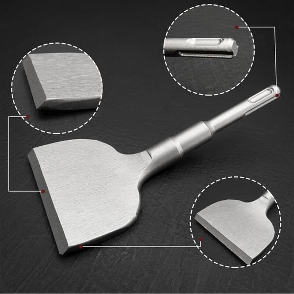 SDS Plus Flatmeisel 165 mm x 75 mm Vinklet Nese Meisel Profesjonell Meisel Bred Meisel for Bruk i Keramiske Gulvfliser -