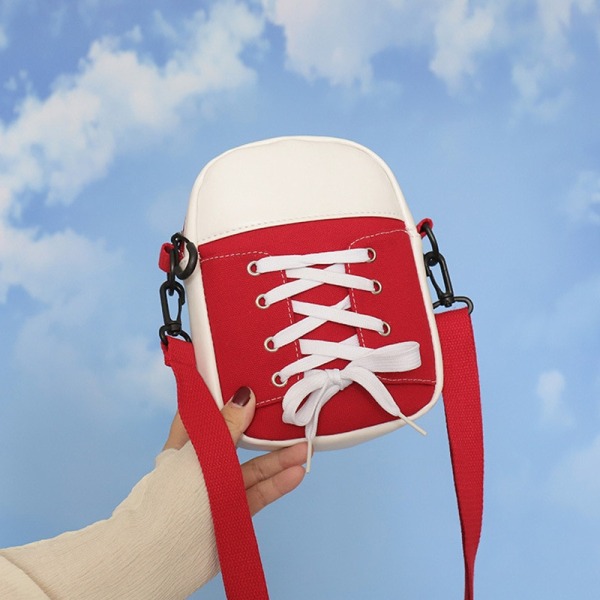 Kvinnor Axelväska Lyx Designer Handväska 2023 Mode Canvas Crossbody Bag Personlighet Skor Form Messenger Bag Rolig Handväska Red